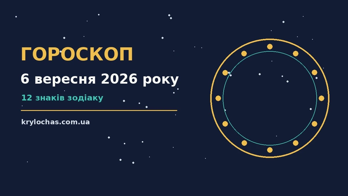 Зоряне небо над міською вілкою 6 вересня, символ вечірнього гороскопу