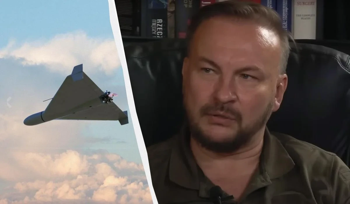 Ілюстративне зображення перехоплювача поряд із реактивним «Шахедом»