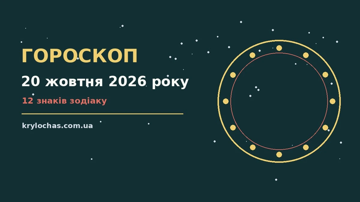 Зіркова ілюстрація для гороскопу на 20 жовтня 2026 року