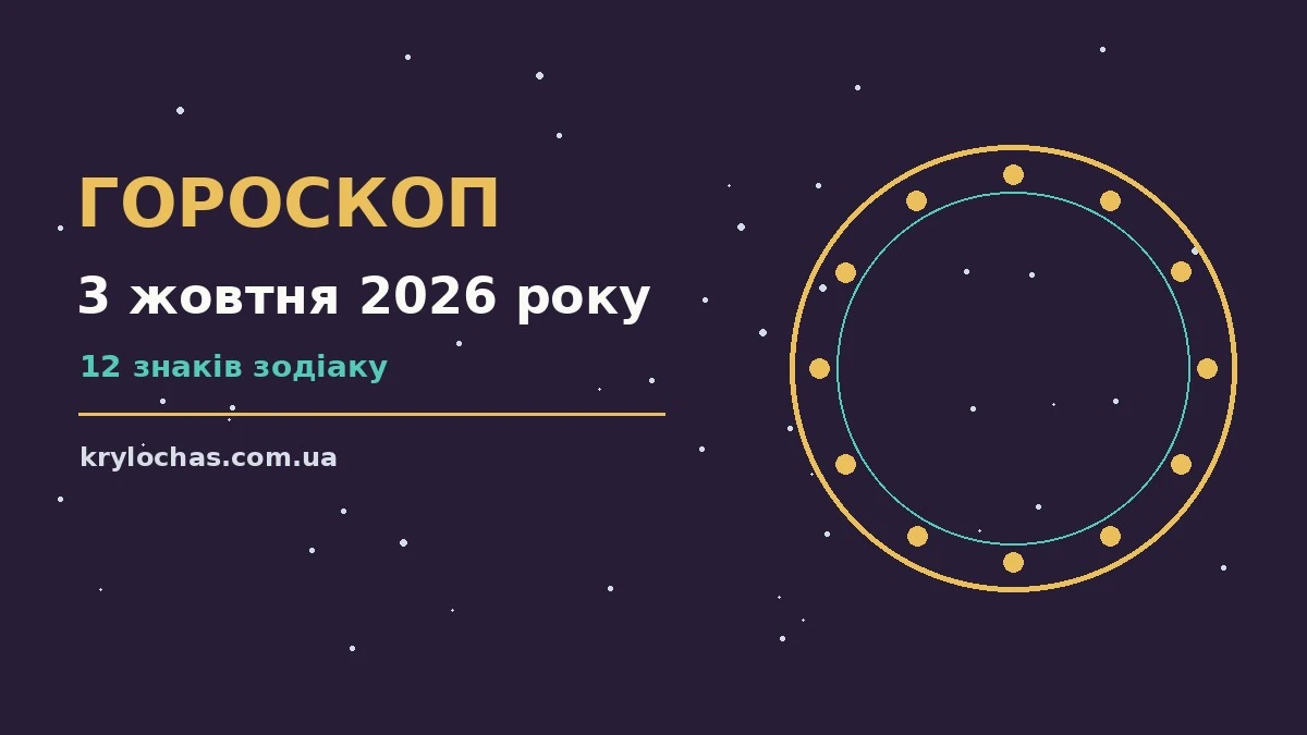 Сторінка гороскопу на 3 жовтня 2026 року з блокнотом, чашкою чаю та нотатками