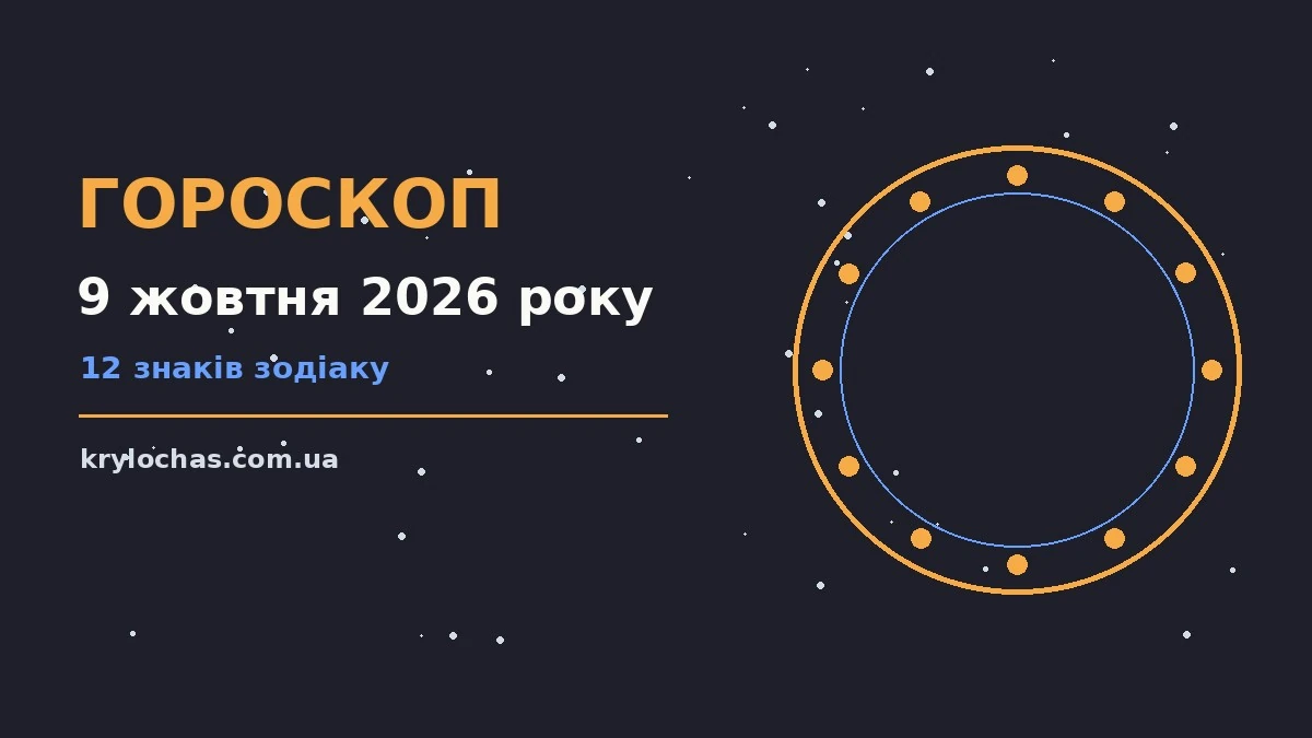 Гороскоп на 9 жовтня 2026 року: настрій, справи, фінанси та практичні поради для всіх знаків Зодіаку